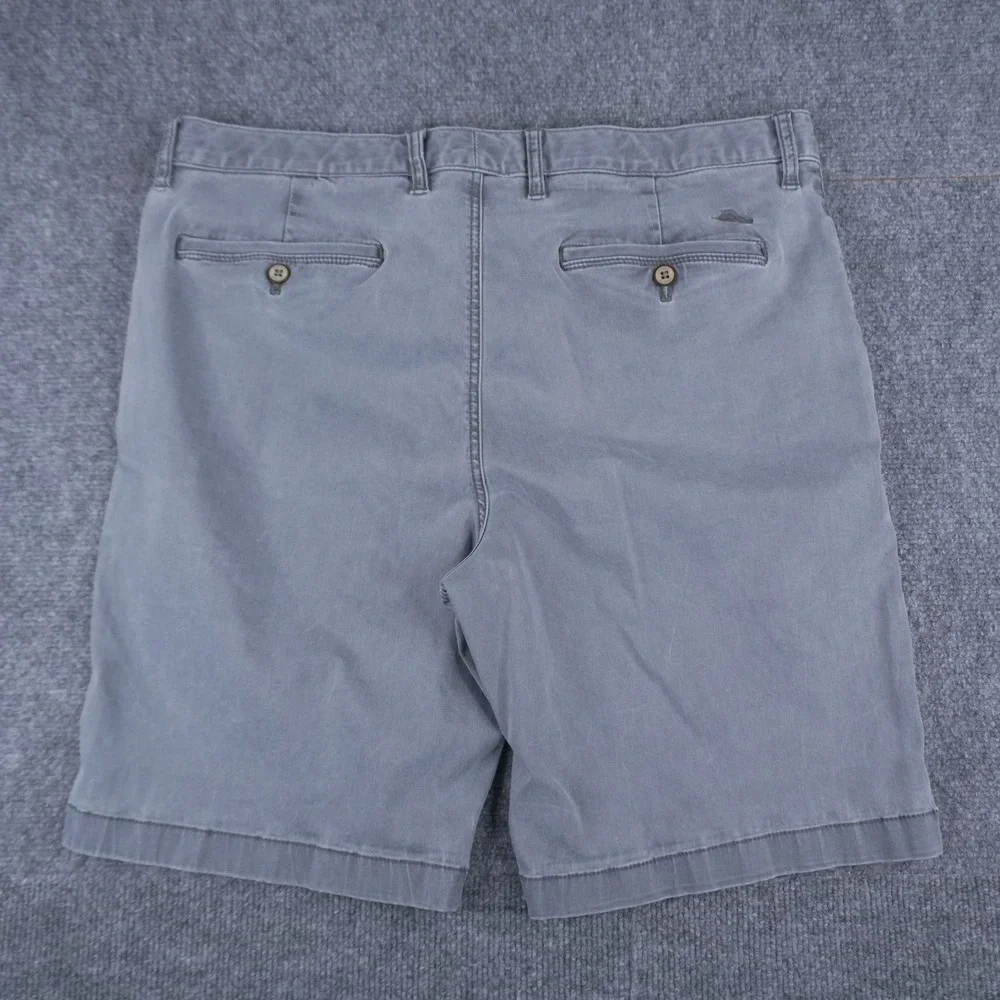 Tommy Bahama Chino Shorts Mens‎ 36 Grey Tencel Blend Stretch Flat Front Casual